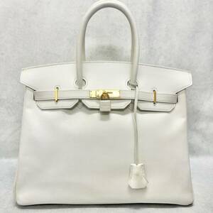 1円〜美品 HERMES エルメス　バーキン35　トゴ　ホワイト　◯Z刻印　1996年　ハンドバック　トートバック