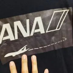 ANA 全日本空輸 長袖Tシャツ ネイビー 全日空