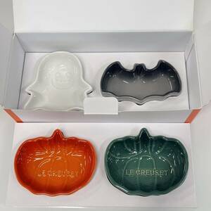 ☆【Le Creuset/ルクルーゼ】未使用 Mini Halloween Dish ハロウィンディッシュ セット 小皿 かぼちゃ おばけ コウモリ 型 お皿 耐熱