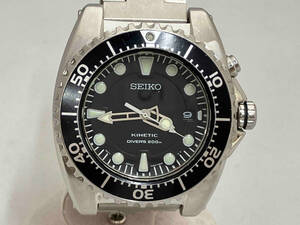 SEIKO セイコー SCUBA スキューバ 5M62-0BL0 キネティック 風防キズ有り 文字盤ホコリ有り 腕時計