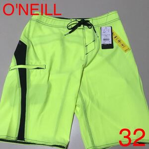 新品 未使用★O’NEILL サーフパンツ 海パン 水着 ボードショーツ ライム　　32インチ