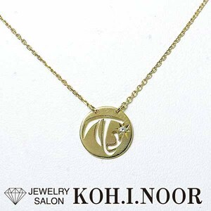 スタージュエリー イニシャル 「T」 ダイヤモンド 0.01ct 18金イエローゴールド K18YG ネックレス Star Jewelry