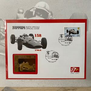 FERRARI OFFICIALPHILATELIC COLLECTIONフェラーリ公式切手コレクション　フェラーリマラネッロ社　限定5000 1964 158 F1 使用済切手