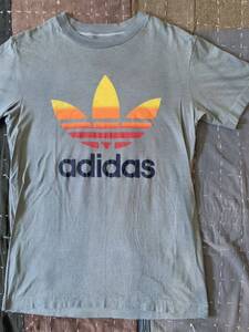 80s adidas グラデーション トレフォイル vintage Tシャツ レインボー USA製 アメリカ製 ビンテージ