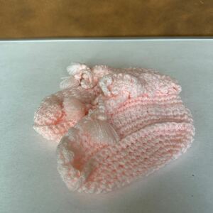 ベビー靴下　手編み　ハンドメイド　赤ちゃん用靴下　昭和レトロ　長期保管品