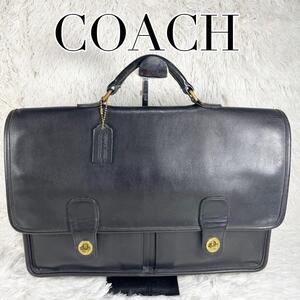 COACH ターンロック ビジネスバッグ 2way ハンドバッグ オールレザー