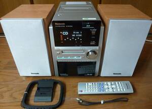 【美品/基本動作保証!!】Panasonic CD/MD/SD/カセット ミニコンポ ■SC-PM730SD-S■ SA-PM730SD(本体)＋SB-PM730(スピーカ＝) ＊付属品充実