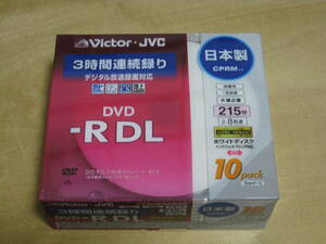 Victor・JVC 映像用 DVD-R DL 215分 8.5GB 片面2層 CPRM対応 2～8倍速 10枚 VD-R215CW10 ■条件あり送¥185～