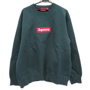 KR37701 シュプリーム トレーナー Box Logo Crewneck #A Dark Pine ボックス ロゴ ダーク パイン グリーン #XL メンズ Supreme 中古