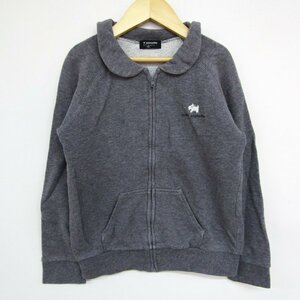 ポンポネット ジップアップブルゾン スウェット スエット アウター キッズ 女の子用 130サイズ グレー pom ponette