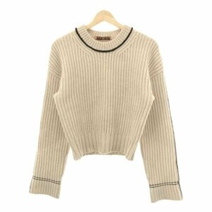 Acne Studios アクネストゥディオズ LAMBSWOOL SWEATER ウールニットセーター アイボリー系 サイズ:XS レディース ITZYW8BOJ04S