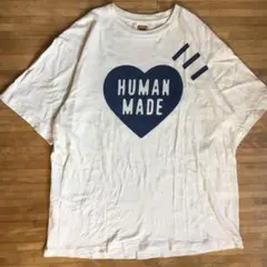 HUMAN MADE ハートロゴ tシャツ　XL ビックシルエット　ホワイト　白