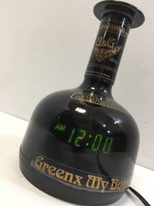 ○【通電確認済】GREENX CLOCK GREENX MY BOTTLE ボトル時計 置時計 インテリア雑貨 コレクション 中古(NF241110)517-78