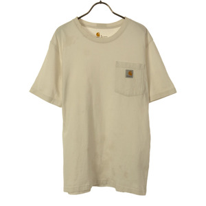 カーハート 半袖 Tシャツ S ホワイト Carhartt ポケT メンズ