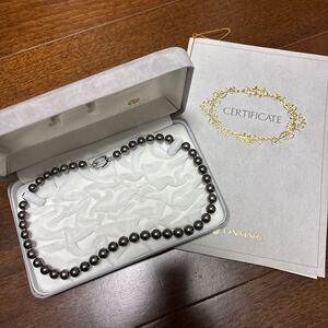 本真珠 ネックレス アクセサリー パール SILVER ブラックパールネックレス