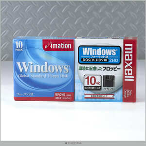 imation MF/2HD MF2HD WIN 10PSとmaxell MFHD18.D10Pのセット フロッピーディスク