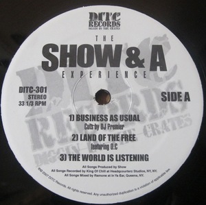 THE SHOW & A EXPERIENCE - BUSINESS AS USUAL / LAND OF THE FREE / THE WORLD IS LISTENING JPN12インチ (DJ PREMIER/D.I.T.C.)