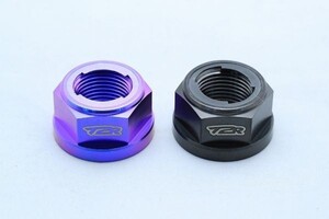 MC18・21　リアアクスルナット [ 選べる色！ブルー / ブラック ] 　NSR250R　T2Racing　1円売切！ チタンナット