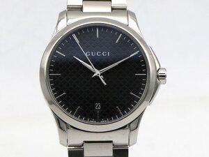 【 グッチ GUCCI 】 腕時計 126.4 Gタイムレス クォーツSS デイト 39mm 箱 保 メンズ 新着 76067-6