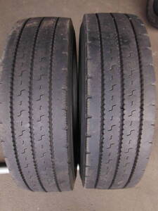 T1812 再生タイヤ 2本SET価格! 溝有 245/70R19.5 136/134J TOYO M317 夏タイヤ タテ山 245/70-19.5 245/70/19.5 更生 リトレッド