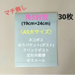 30枚　マチ無し　角5封筒