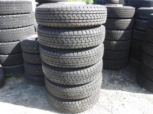 送料無料★鉄ホイール 6H-222.25 6本 9分山 19年 ミックス ヨコハマ 205/80R17.5 120/118L LT 17.5インチ★33676