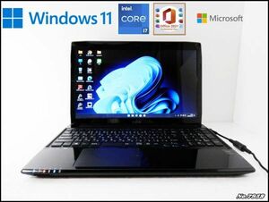 ★爆速体感カスタマイズ/FUJITSU人気LIFEBOOK AH53/S 超高速Core-i7/Webカメラ/新品SSD480G/16G/wifi/Win11/オフィス/ソフト