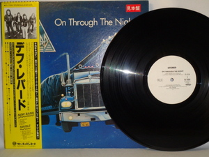 デフ・レパード「ON THROUGH THE NIGHT」見本盤・白ラベル・帯付LP