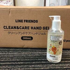 LINEフレンズ　クリーンアンドケアハンドジェル　300ml 32個　消毒