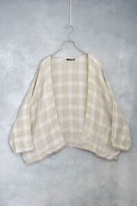 【 エスカンダー 羽織 】“ eskandar ” リネンシャツジャケット / size ML / made in England / イングランド製 HAORI shirin guild