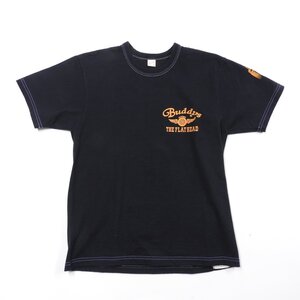 THE FLAT HEAD フラットヘッド 半袖 プリント Tシャツ ブラック size 36 #30207 送料360円 トップス アメカジ