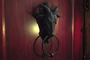 バフォメット バフォメットヘッド ドアノッカー Baphomet head Door Knocker ドアや壁の装飾品