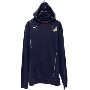 PUMA プリント スウェット パーカー プーマ YXXL ネイビー プルオーバー キッズ 古着卸 アメリカ仕入 a609-7245