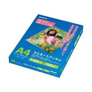 【新品】（まとめ）ナカバヤシ ラミネートフィルム A4100μ LPR-A4E2 1パック(100枚)【×3セット】