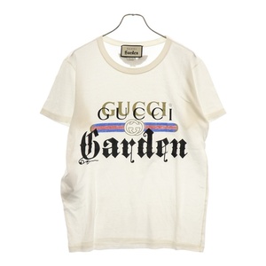 GUCCI グッチ ×GARDEN ガーデン ロゴプリント 半袖Tシャツ カットソー ホワイト506224 X9P99