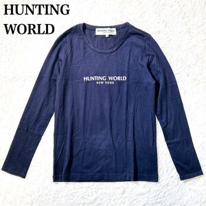 HUNTING WORLD ハンティングワールド ロンT ロゴ M シャツ ネイビー レディース C72423-01