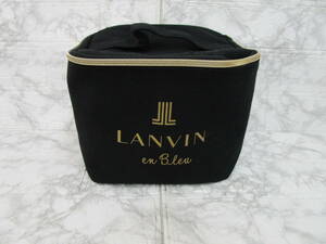 Y.23.I.15　SY　☆　LANVIN en Bleu たっぷり入るマルチボックス！sweet2020年1月号付録 化粧ボックス ブラック・ゴールドカラー USED ☆