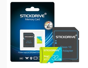 【新品未開封】台湾製 microSD Card 【32Gb】 STICK DRIVE アダプター付き