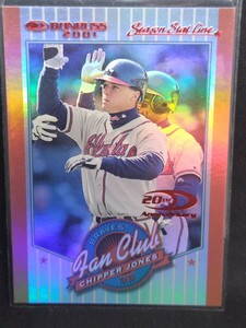 【86/118】2001 Donruss Chipper Jones Season Stat Line チッパー ジョーンズ 118枚限定 パラレル