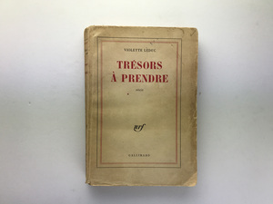 Violette Leduc: Tresors a prendre, Gallimard 1960 ヴィオレット・ルデュック 仏語原書