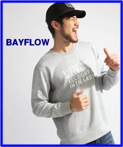 S 新品【BAYFLOW ベイフロー ダイバースウェットクループルオーバー グレー BAYFLOW スウェット GRAY グレー】