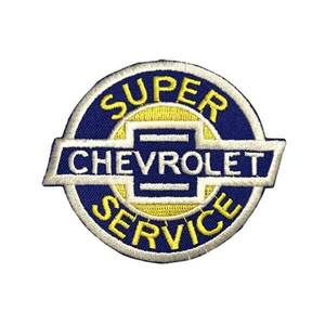 ワッペン シボレー ラウンド ブルー CHEVROLET アメリカン雑貨