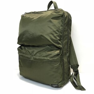 美品☆PORTER ポーター ☆ フレーム デイパック/ 690-17851/ バックパック/定価:¥33,000/カーキ/ナイロン/男女兼用/メンズ 