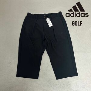 送料360円 XLサイズ adidas GOLF 七分丈 ストレッチ パンツ 薄手 カプリパンツ 7分丈 ゴルフパンツ トレーニングパンツ ジム 黒 ブラック O