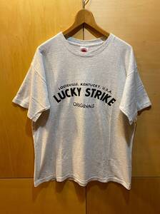 ビンテージ LUCKY STRIKE ラッキーストライク タバコ プロモ Tシャツ L アメリカ USA 古着