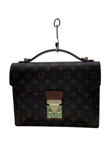 LOUIS VUITTON◆モンソー_モノグラム・キャンバス_BRW/PVC/BRW