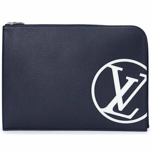 （新品・未使用品）ルイ ヴィトン LOUIS VUITTON ポシェット ジュール GM クラッチバッグ LVサークル トリヨンレザー ネイビー 紺 M67747