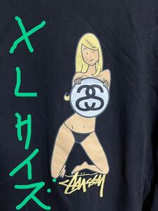 2000年代　ステューシー　金タグ　stussy 白根ゆたんぼ　XL 中国製　黒　ビンテージ　コラボ　Tシャツ　検索　黒タグ　オールド