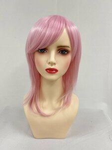 Wigs2you C-007 薄いピンク色 ピンク コスプレウィッグ アニメ アイドル風 耐熱コスプレウィッグ★段ありミディアムスタイル