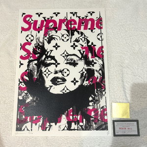 世界限定100枚 DEATH NYC マリリン・モンロー ヴィトン LOUISVUITTON SUPREME ポップアート アートポスター 現代アート KAWS Banksy